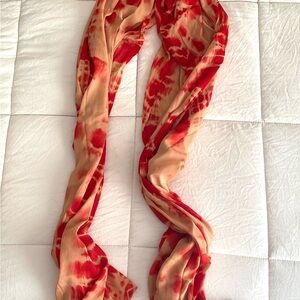Elegant Red and Cream Scarf
